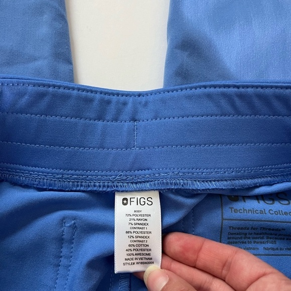 Figs Zamora Jogger Scrub Pants Size Small Blue - Picture 7 of 9